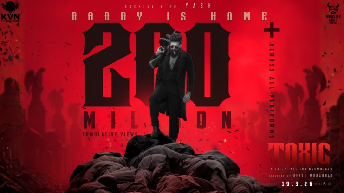 ‘ಟಾಕ್ಸಿಕ್’ ಟೀಸರ್ ಭಾರತೀಯ ಸಿನಿಮಾ ಇತಿಹಾಸ ಸ್ಥಾಪಿಸುವ ದಾಖಲೆ: 24 ಗಂಟೆಗಳಲ್ಲಿ 20 ಕೋಟಿ ವೀವ್ಸ್